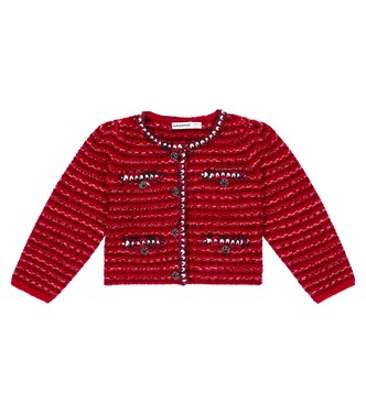 Mélange wool and cotton cardigan | Self-Portrait Kids