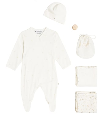 Bébé – Set grenouillère, bonnet et couverture en coton | Bonpoint