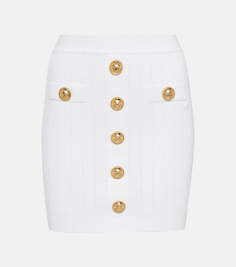 Minifalda de punto con tiro alto | Balmain