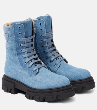 Botas de combate Gia 35 en denim | Gia Borghini