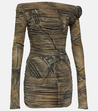 Printed off-shoulder minidress | Blumarine