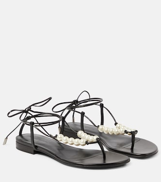 Faux pearl leather sandals | Magda Butrym