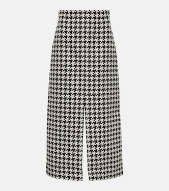 Houndstooth twill maxi skirt | Burberry