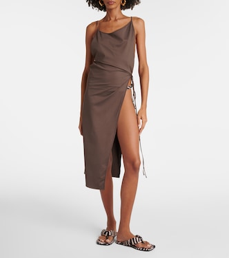 the attico brown dress Margot Dress by The Attico