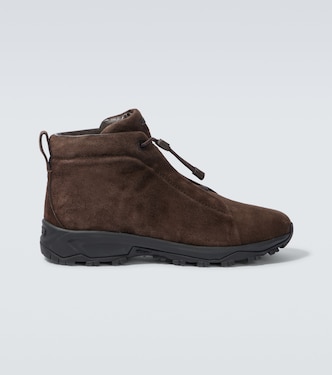 Triple Stitch suede high-top sneakers | Zegna