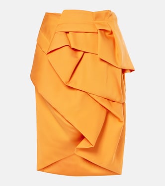 Draped satin midi skirt | Dries Van Noten