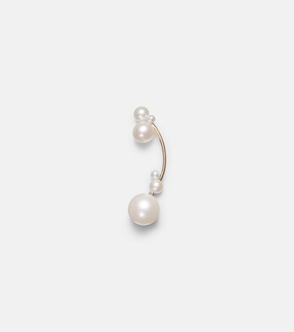 Grand Stella 14kt gold single earring with pearls | Sophie Bille Brahe