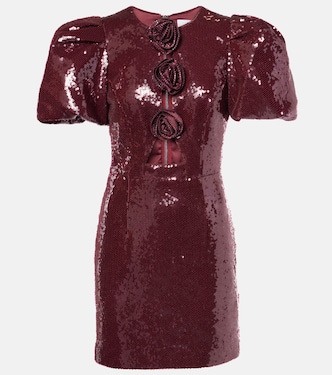 Robe Zelda à sequins et fleurs | Rebecca Vallance