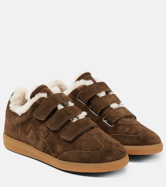 Beth shearling-trimmed suede sneakers | Isabel Marant