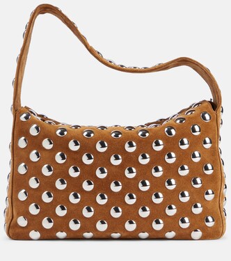 Elena studded suede shoulder bag | Khaite