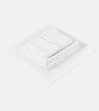 Set of 5 jacquard cotton terry towels | Dolce&Gabbana Casa