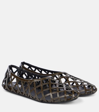 Cage leather ballet flats | Alaïa