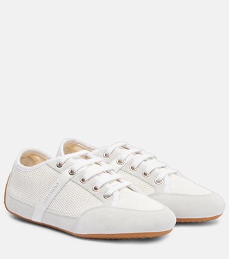 Slim suede-trimmed sneakers | Givenchy