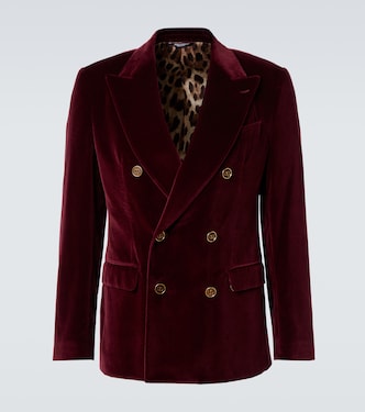 Double-breasted cotton velvet blazer | Dolce&Gabbana