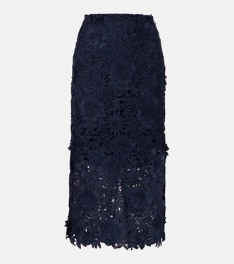 Guipure lace midi skirt  | Rotate
