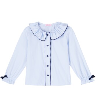 Sacha scalloped cotton poplin top | La Coqueta