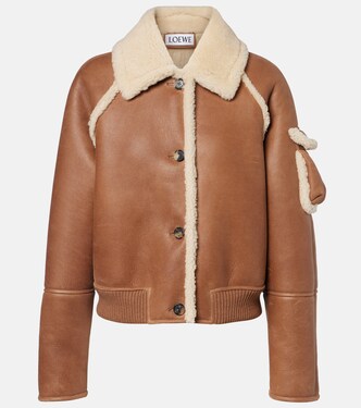 Shearling-trimmed leather blouson | Loewe