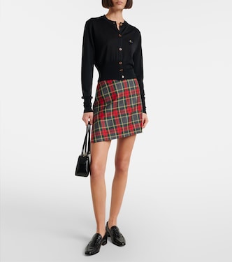Bea cropped wool and silk cardigan in black - Vivienne Westwood