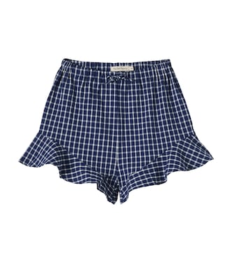 Jasmine gingham cotton seersucker shorts | The New Society