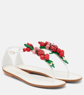Botanica raffia thong sandals | Aquazzura