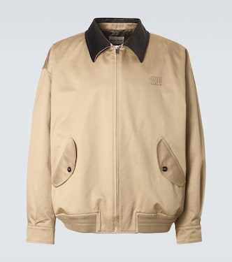 Cotton twill blouson jacket | Miu Miu