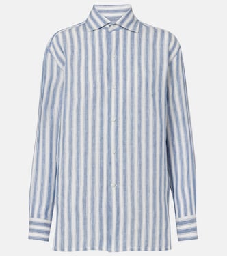 Camisa Capri de lino a rayas | Ralph Lauren Collection