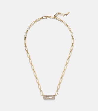 Move Link 18kt gold chain necklace with diamonds | Messika