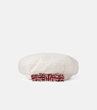 Bow-detail teddy beret | Patachou
