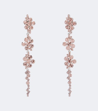 Floral crystal-embellished drop earrings | Simone Rocha
