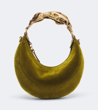 Chain Horse Small velvet shoulder bag | Chloé