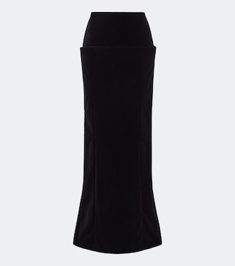 Cotton velvet maxi skirt | Alaïa