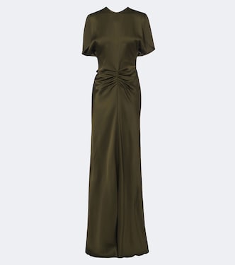 Isabella ruched satin gown | Victoria Beckham