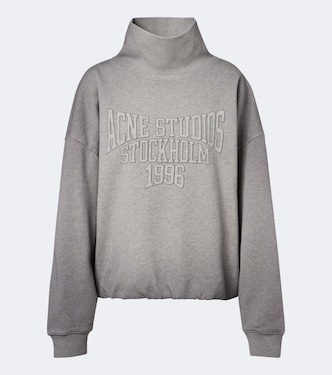 Logo cotton fleece sweatshirt | Acne Studios