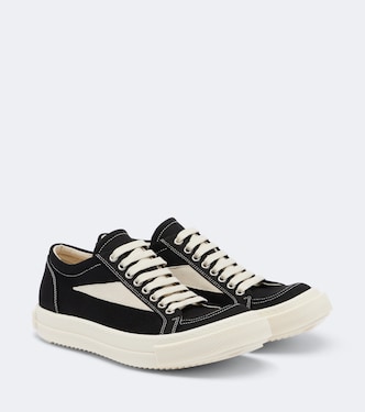 DRKSHDW Vintage denim low-top sneakers | Rick Owens