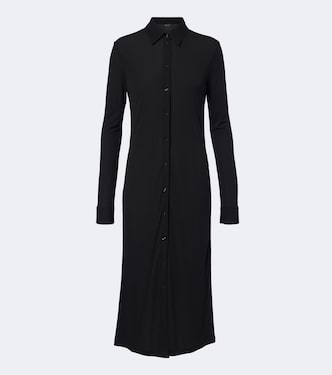 Semi-sheer crêpe jersey shirt dress | Gucci