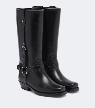 Leather biker boots | Fendi