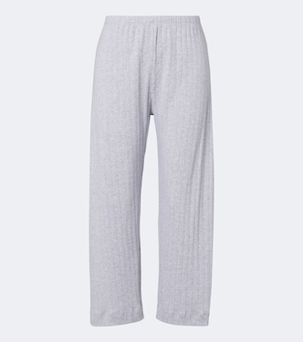 Pantaloni a gamba larga cropped in cotone | Leset