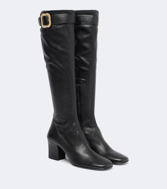 Leather knee-high boots | Miu Miu