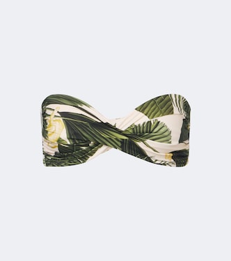 Printed bandeau bikini top | Johanna Ortiz