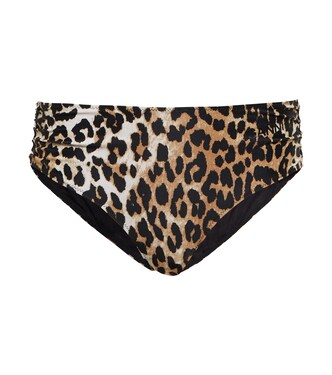 Leopard-print bikini bottoms | Ganni