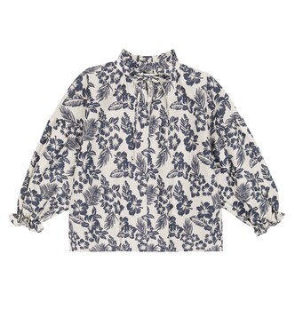 Olivia floral linen and cotton blouse | The New Society