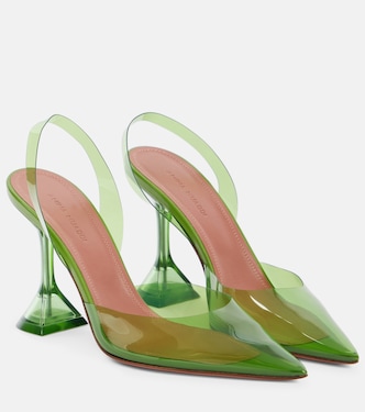 Holli Glass PVC slingback pumps | Amina Muaddi