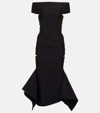 Robe midi à encolure bardot | Alexandre Vauthier