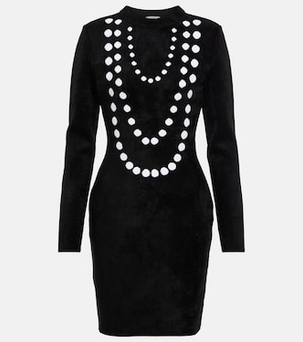 Jacquard wool-blend minidress | Alaïa
