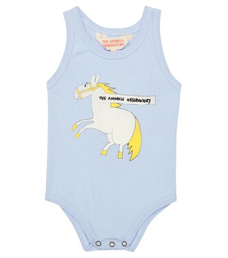 Baby Turtle printed cotton bodysuit | The Animals Observatory