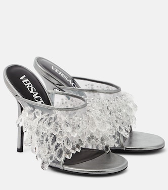 Embellished PVC mules | Versace
