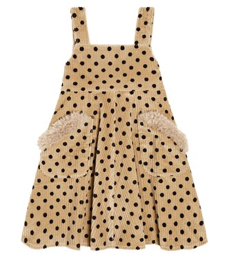Polka-dot cotton corduroy dress | Paade Mode