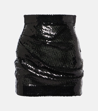 Minifalda con lentejuelas de tiro alto | Alex Perry