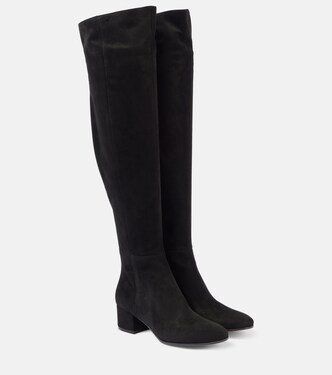 Suede knee-high boots | Gianvito Rossi