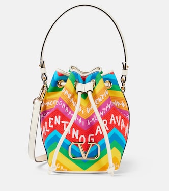 VLogo Mini canvas bucket bag | Valentino Garavani